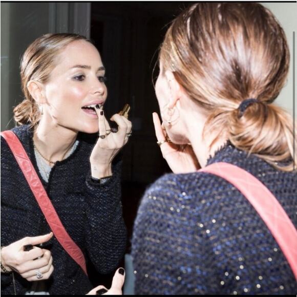 Anine Bing Tweed Navy Blue Gold Fringed Raw Hemline Jacket Blazer Size Small - Picture 12 of 16